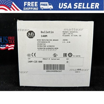 New Allen Bradley 140M-C2E-B40 Motor Protector Circuit Breaker US Free Tax