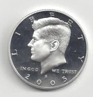 2005 S PROOF SILVER KENNEDY HALF DOLLAR