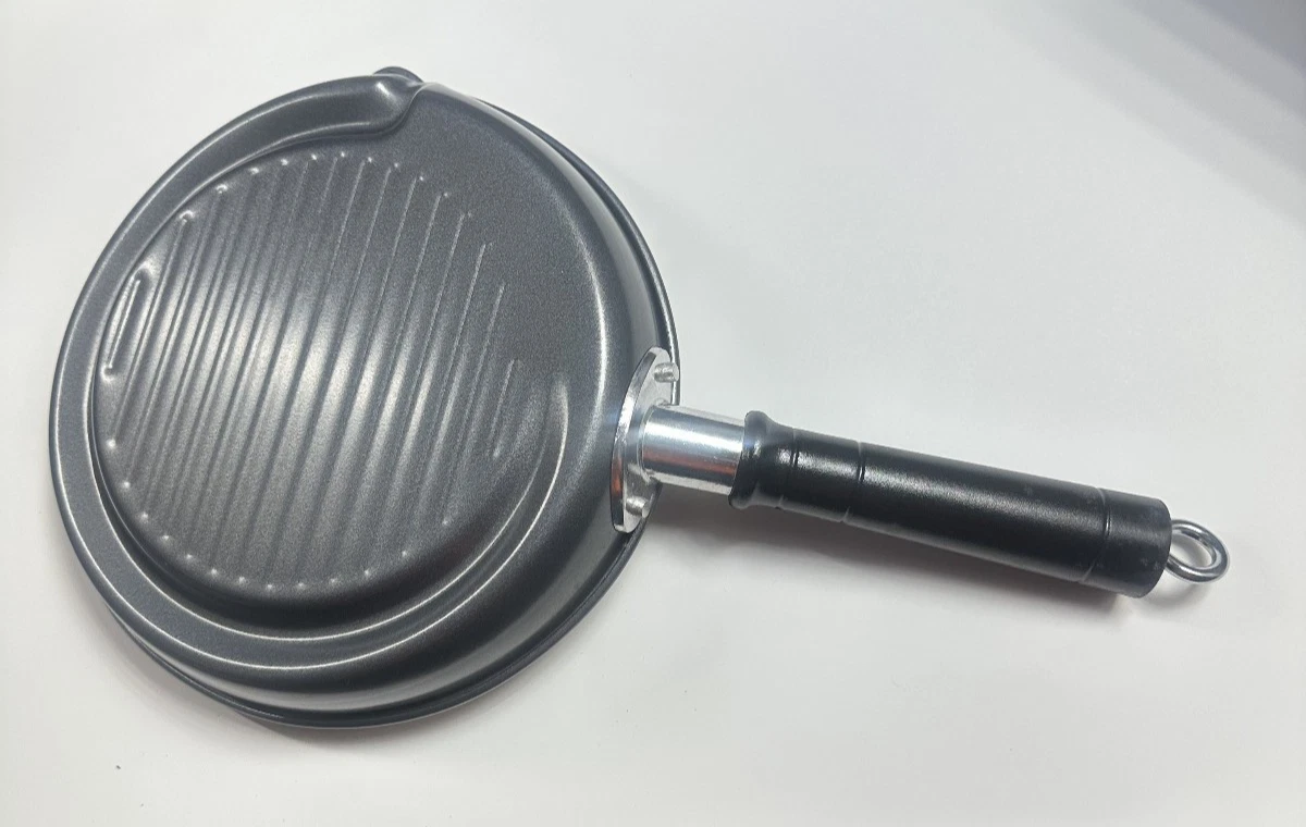 3X Sartén Antiadherente Sartenes Suministro de Cocina Aluminio Parrilla CRESTAS CON Vertedor NUEVO