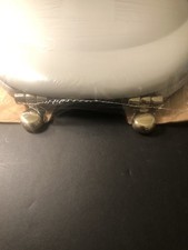 KOHLER 4615-AF-95 Revival Elongated Toilet Seat ICE GRAY W/ FRENCH GOLD HINGES