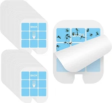 48 Pack Fly Traps Refills Glue Boards Compatible with Safer Home white 