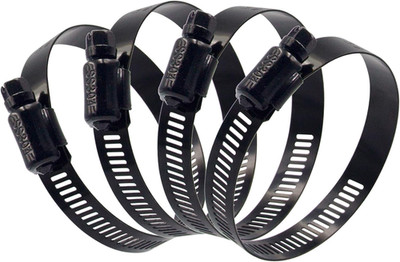4pcs 4 Inch Stainless Steel Adjustable 78-102mm Size Range Worm Gear Hose Clamp,