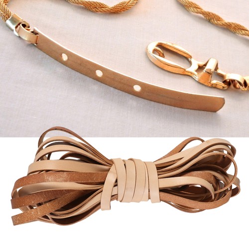Cordón de tira de cuero de vaca de 10 metros para hacer pulseras suministros de joyería plana - Imagen 5 de 11