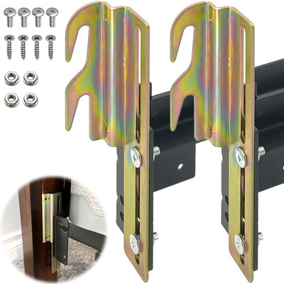 2PCS #711 Bolt-On to Bed Frame Conversion Brackets with Hardware Hook Plate,H...