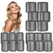 18pc Ceramic Hair Rollers Set Self Grip Curlers Heatless Salon Blowout