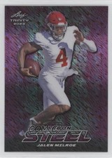 2023 Leaf Trinity Pre-Production Proof Pink Carbon Shimmer 1/1 Jalen Milroe 4z8