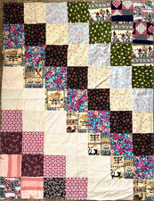 Toddler Blanket Cover Quilt Various Pattern Reversible 38"x 44"