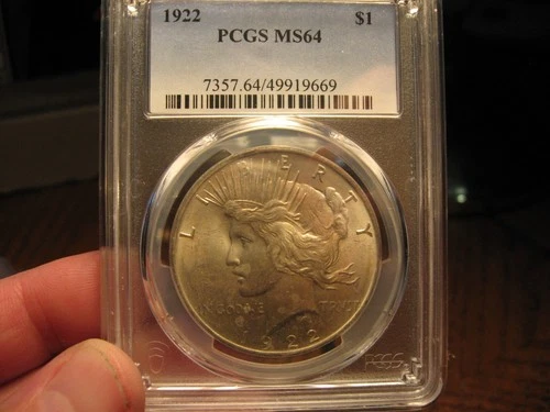 1922 United States Peace Silver Dollar PCGS MS64