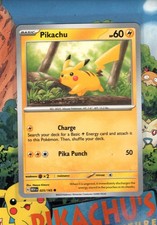 Pokémon TCG Pikachu 025/165 Pokémon Insieme timbrato promo quasi nuovo