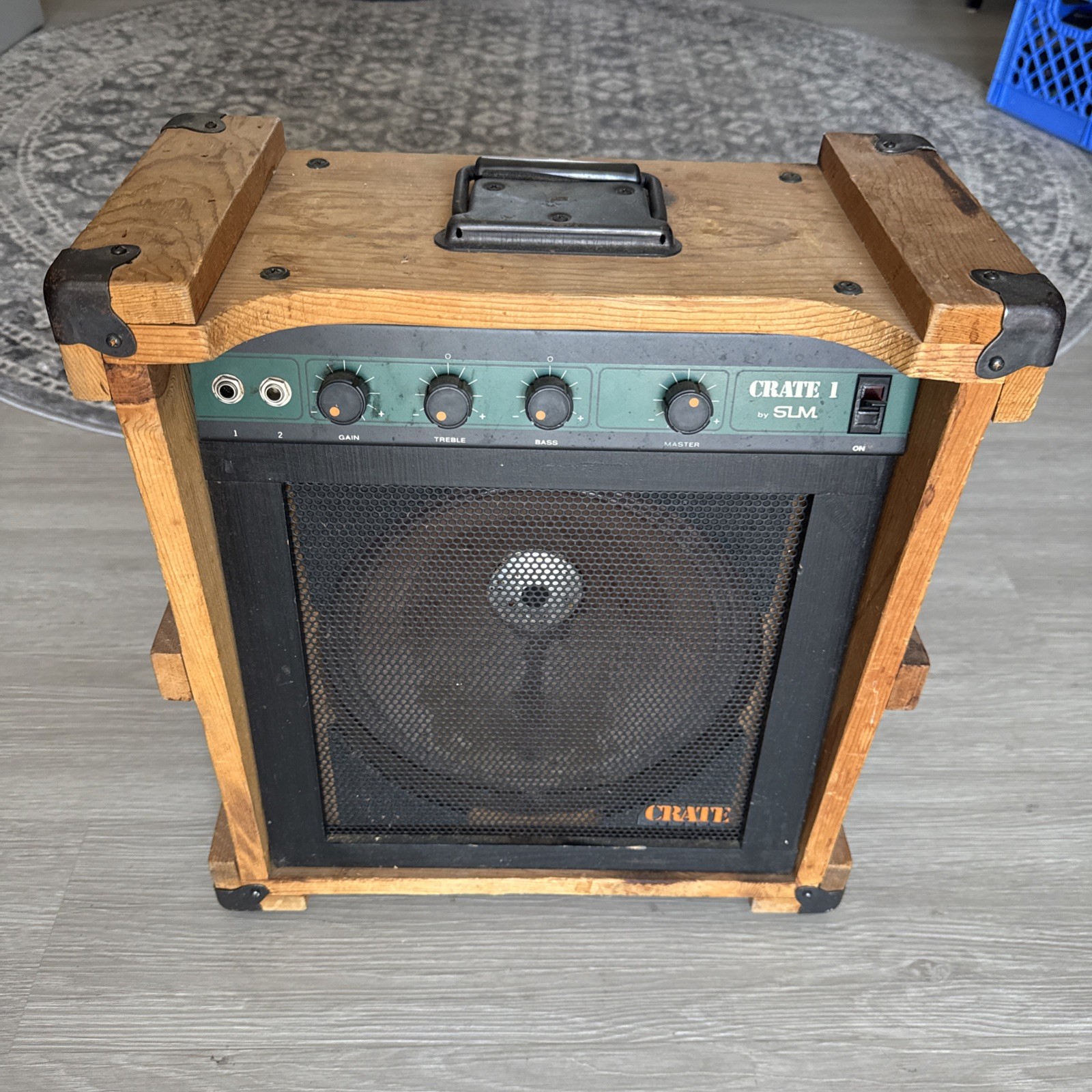 1978 Vintage Crate 1 SLM CR-1 USA Made Pine Wood Furniture Guitar Combo