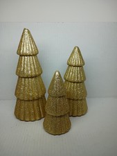 Star Foam Glitter Christmas Trees X3 Different Sizes NIB