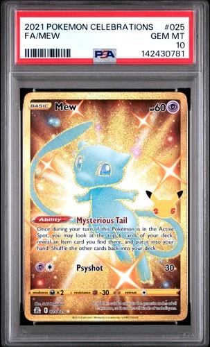2021 POKEMON CELEBRATIONS #025 FULL ART/MEW PSA 10