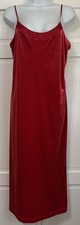 Vintage California Dynasty Red Velour Chemise Nightgown Medium Mide in USA
