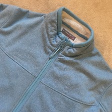 Peter Millar Warmth Full-Zip Fleece Jacket Heathered Light Blue Women's Small