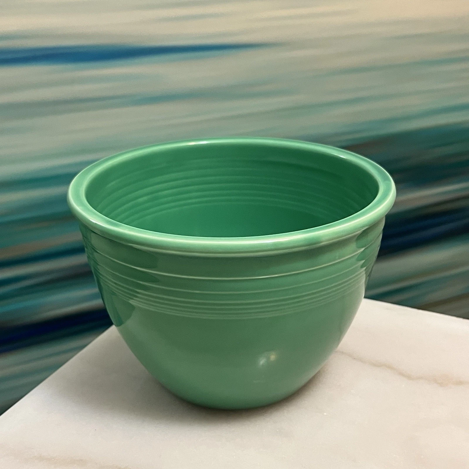 Vintage Fiesta Fiestaware Aqua LIGHT GREEN #3 Nesting Mixing Bowl