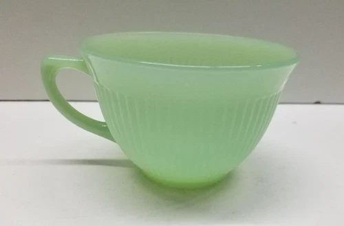 Vintage 1950s FIRE KING Jadeite Green JANE RAY Ribbed Replacement Coffee Tea Cup