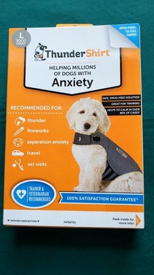 ThunderShirt Calming Anxiety Relief Dog Shirt, Gray Polyester, Size L