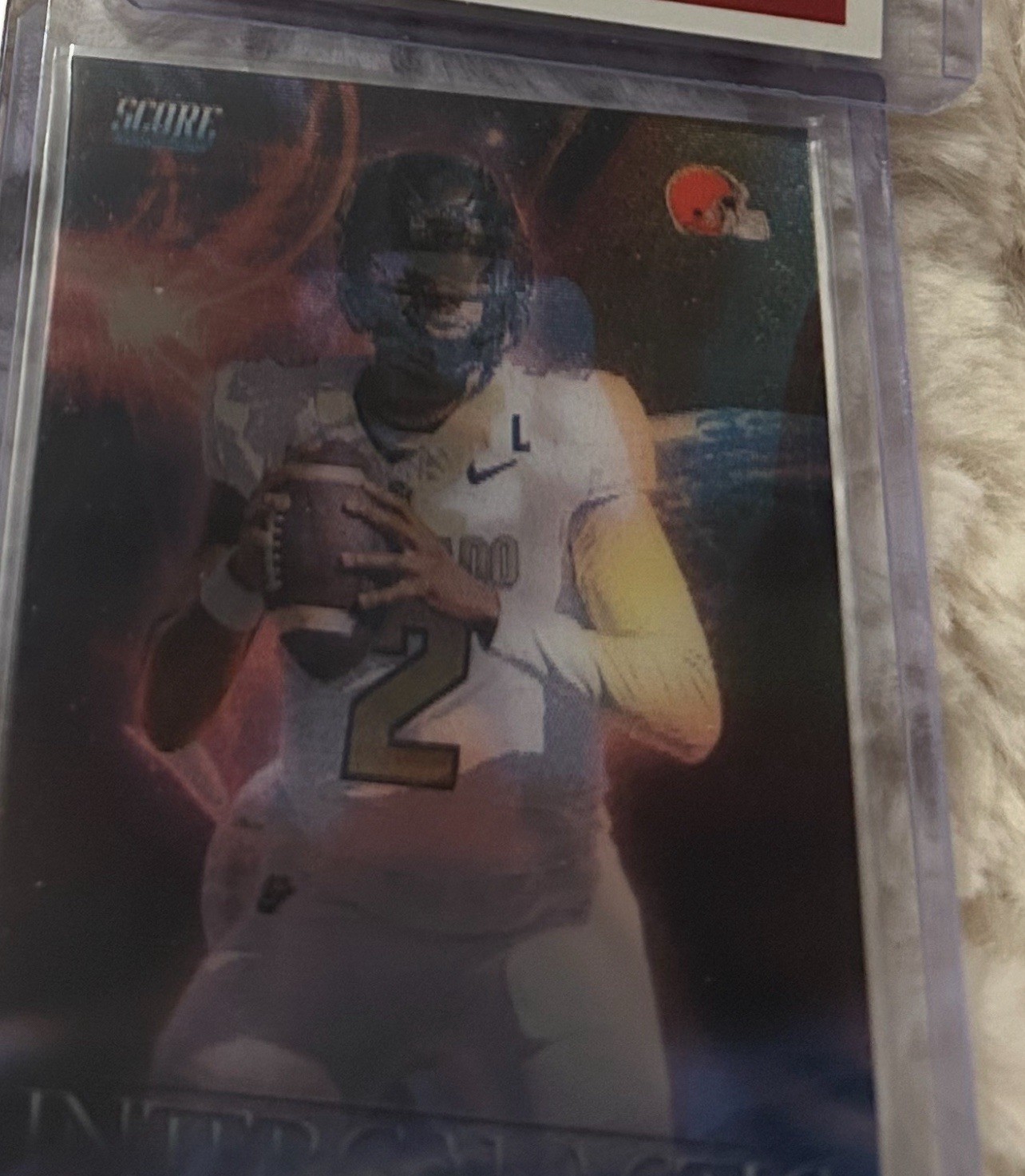 2025 Panini Score Intergalactic SHEDEUR SANDERS Case Hit SSP Browns RC