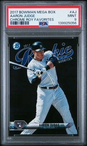 2017 Bowman #ROYFI-AJ Aaron Judge Rookie of the Year Favorites Mega box PSA 9