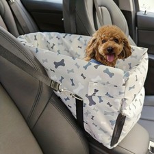 Pet Dog Car Booster Seat for Small Dogs Puppy Safety Belt Washable Cushion