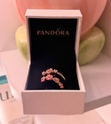 PANDORA Rose Gold Pink Floral Flowers Ring Size 6 ( size adjustable ) — photo 1