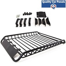 Universal Full Basket Roof Rack Cargo Cage Heavy-Duty Steel Black