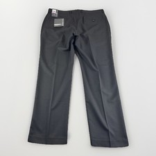 Perry Ellis Portfolio Premilux Dress Pants Mens 38x32 Black Striped Slacks NEW