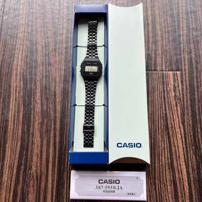 CASIO F-91W Digitaluhr schwarz aus Japan