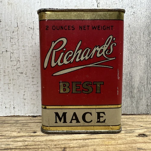 Vintage Richard’s Spice Tin - Mace-Portland Oregon Advertising - Picture 1 of 9