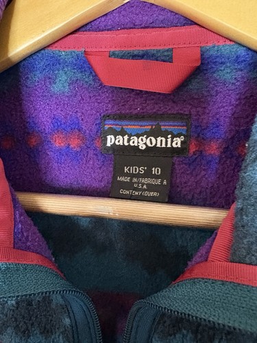 Vintage Patagonia Synchilla Fleece Half Zip Pullover Sweatshirt USA Youth 10 - Picture 2 of 4