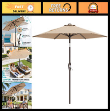 7.5FT Patio Umbrella with Tilt Crank - Heavy-Duty Outdoor Market Umbrella for