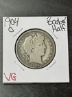 1904 O Barber Silver Half Dollar Nice VG Very Good Better Date Coin (Raw15305)