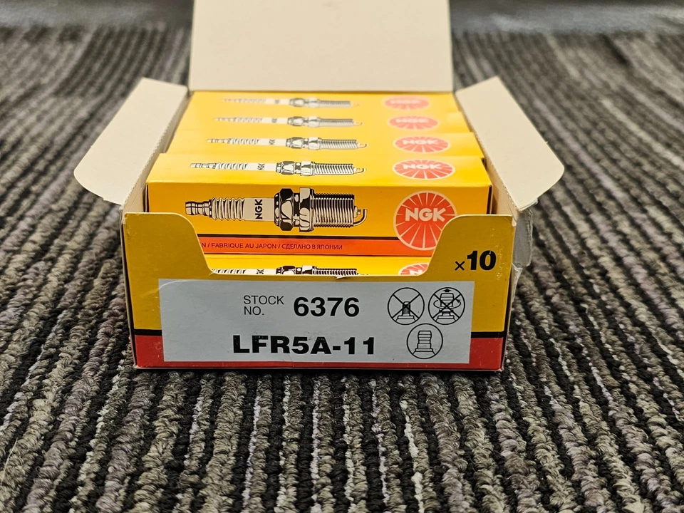 (数量 10)NGK 6376 LFR5A-11 V 型火花塞适用于 2010 - 2017 年丰田凯美瑞 — 第 2/4 张图片