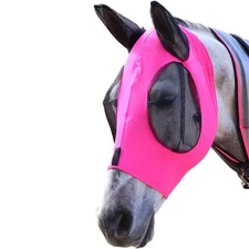 Pony Cob Full Eye Saver Pet Padded Mesh Hood with Ears Horse Fly Mask Protection