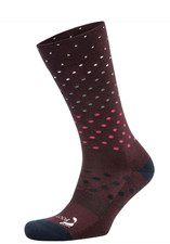 2 pairs NWT Balega FOOT ZEN WOMEN's Crew Socks M 8.5 -10.5 burgundy polka dot