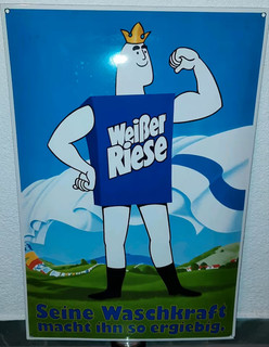 Emailschild "Weißer Riese" Persil Reklame neu