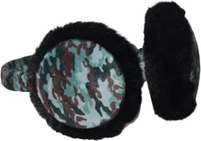 Green & Brown Camo Fluffy Ear Muffs for Men and Women, Fuzzy Adult Earmuffs,...