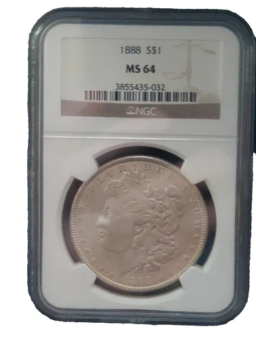 1888 P NGC MS 64 GEM Morgan Silver Dollar Nice Eye Appeal Frosty White