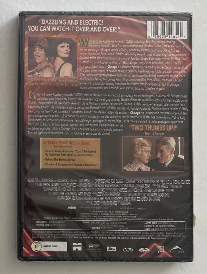 Chicago DVD Brand New Factory Sealed Foto 2 de 3