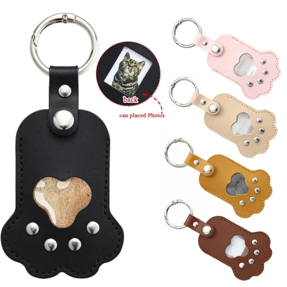 Llavero conmemorativo de pelo de mascota con marco de fotos para exhibición de regalo de recuerdo de mascotas Foto 4 de 4