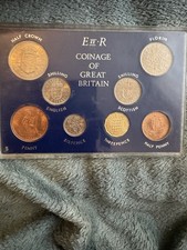 1966 Elizabeth II Coinage of Great Britain; 8 coin set; Freepost; plastic casing