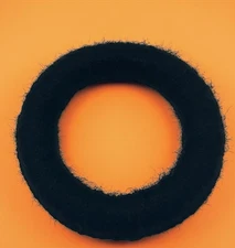 1 Mata Ortiz Pottery Olla Rings Hand Made Mexican Clay Black Yarn Mexico 3.5"