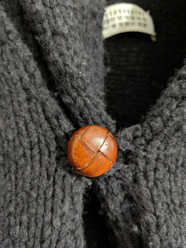 Margiela Miss Deanna Vintage Oversized Chunky Shawl Neck Robe Cardigan Coat - Image 3 of 4