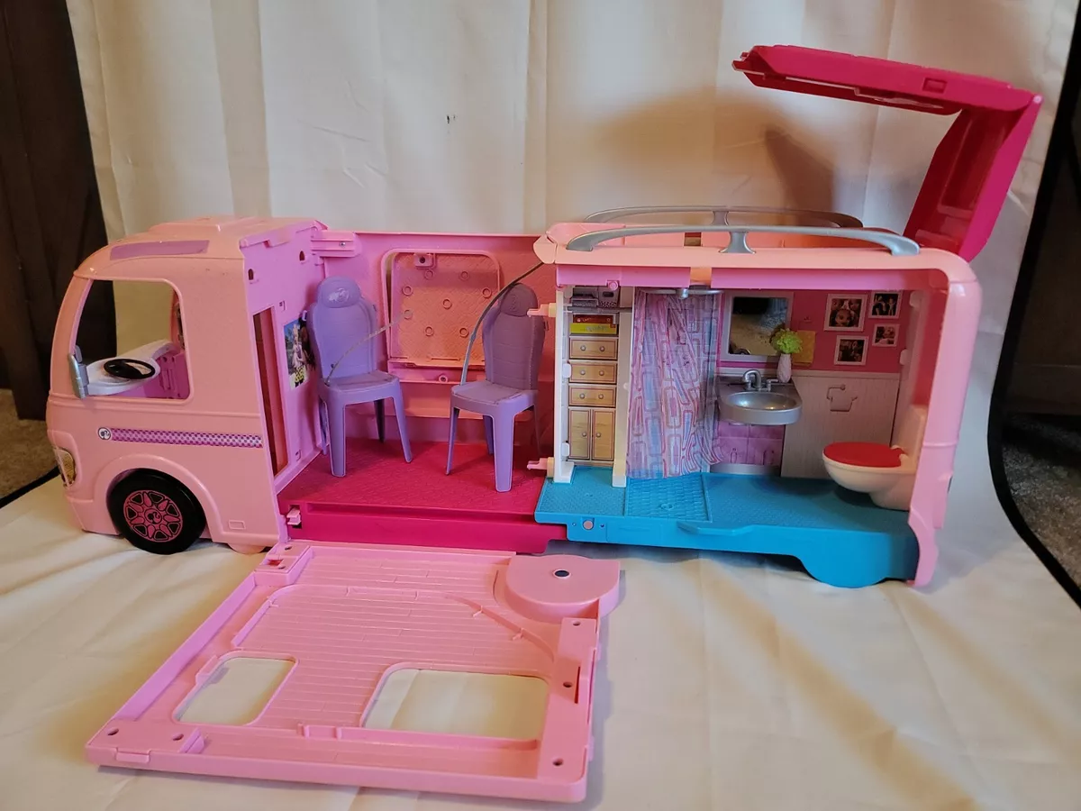 Barbie Dream RV Camper Fully Furnished Camping Playset Kids Play Gift Girl  Toy