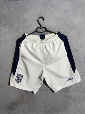 パンツ 00s UMBRO England Check Shorts England Team Training Football Soccer Shorts White Umbro Men Size