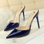 thumbnail 15 - Ladies Perspex Strap Mules Women Pointed Toe High Heels Stilettos Slip On Shoes
