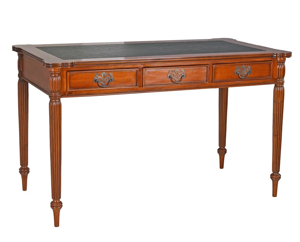 Mahagoni Tisch antik Schreibtisch kolonial Massivholz Computertisch Bürotisch