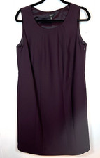 Talbots Women's 12WP Eggplant Sheath Sleeveless Career Tailored Dress All Season