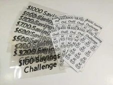 Set of 10 Savings Trackers 100- 100 Money Challenge, Low Budget