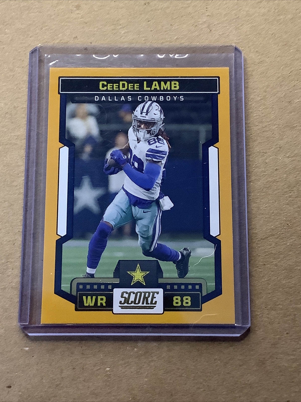 2023 Panini Score Football #228 CeeDee Lamb Gold Parallel Dallas Cowboys B-5